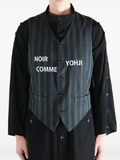 Yohji Yamamoto vest with pinstripes