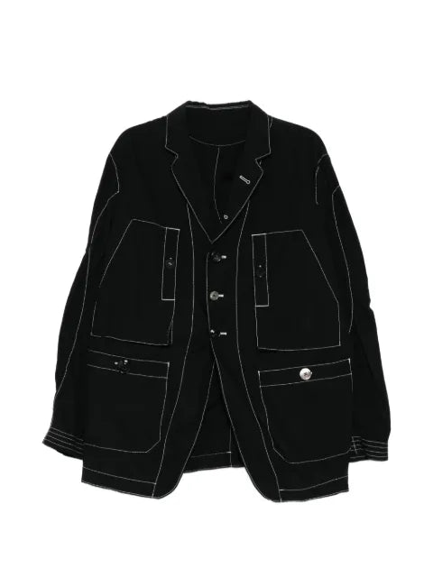 Undercover contrast-stitch blazer