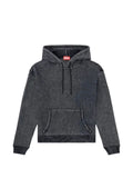 Diesel hoodie in textured cotton mesh