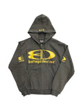 Bottega Desires logo-print zip-up hoodie