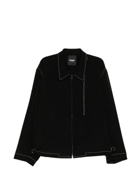 Yohji Yamamoto crepe-de-chine zip-up jacket