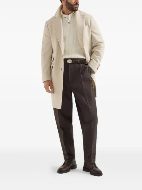 Brunello Cucinelli rib knit polo shirt