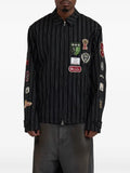 Takahiromiyashita The Soloist pinstriped patch-detail jacket