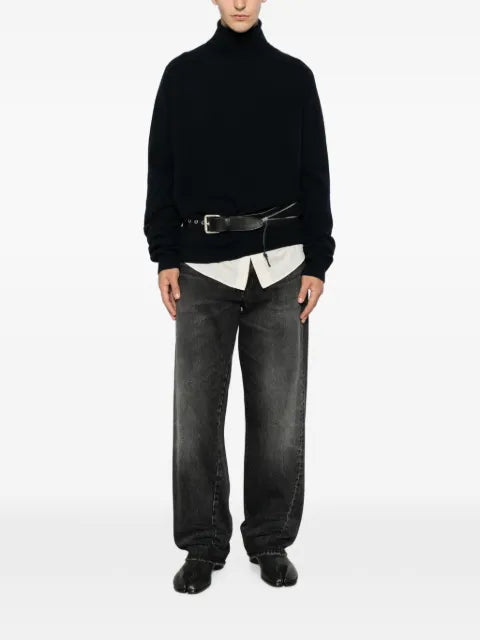 Maison Margiela raw-edge mock-neck sweater