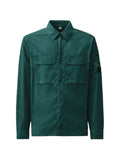 C.P. Company organic gabardine Lens flap zip overshirt