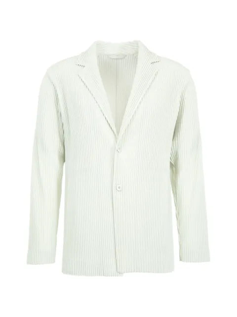 Issey Miyake pleated single-breasted jacket