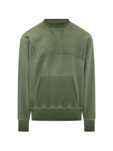 DSQUARED2 logo-embroidered pouch-pocket sweatshirt