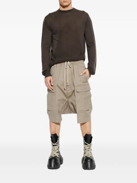 Rick Owens ribbed-knit trim sweater