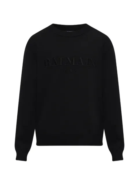 Balmain logo-embroidered sweater