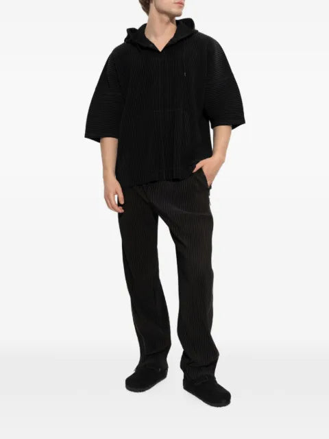 Homme Plissé Issey Miyake pleated short-sleeve hoodie