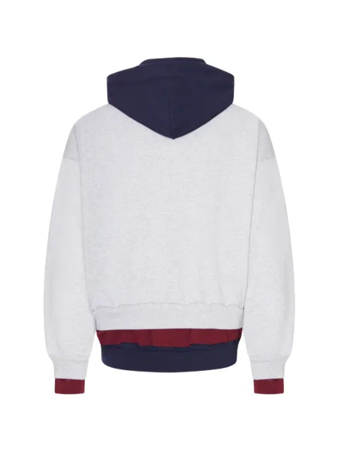 Balenciaga layered frayed-lettering hoodie