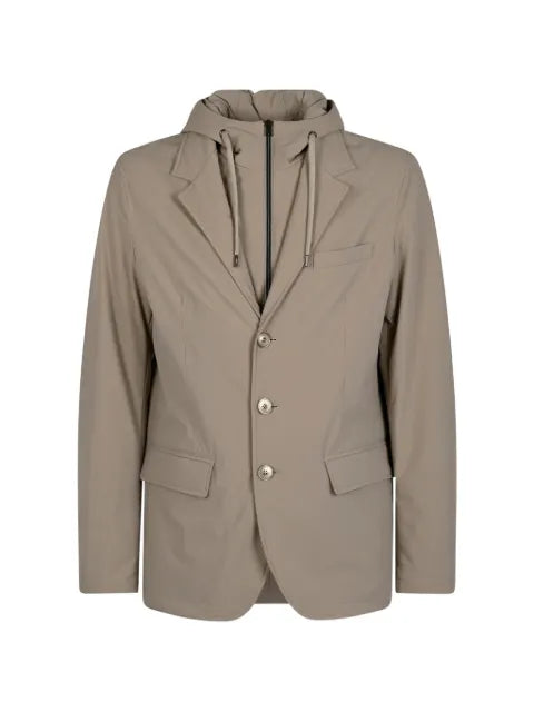 Herno single-breasted hooded blazer