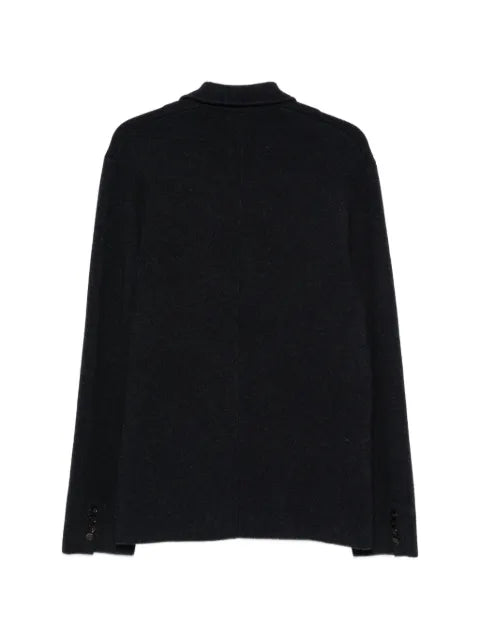 BOMPARD piqué-knit patch-pocket blazer