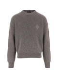 Giorgio Armani logo-embroidered ribbed-knit sweater