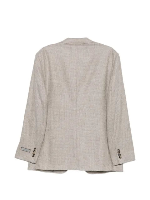 Canali single-breasted wool-blend blazer