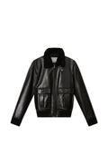 MARANT Bowy fur-collar leather jacket