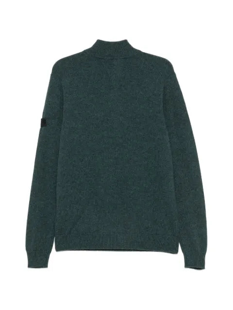 Peuterey quarter-zip logo-patch sweater