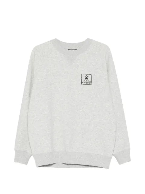 Barbour logo-print raglan-sleeve sweater