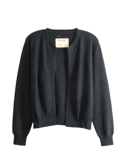 Frenckenberger fine-knit open-front cardigan