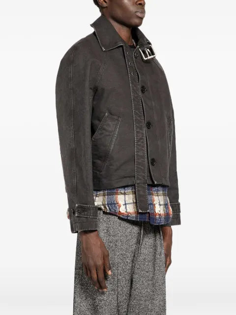 LOEWE belted button-front jacket