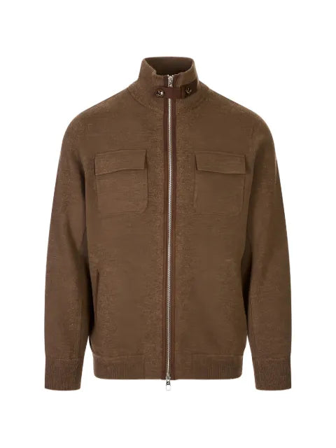 Montecore zip-up high-neck cardigan
