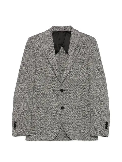 Lardini Iconic herringbone-pattern blazer