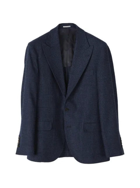 Brunello Cucinelli Prince of Wales check single-breasted blazer