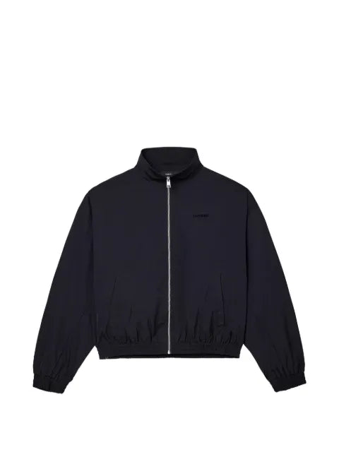 Purple Brand logo-embroidered zip-up jacket