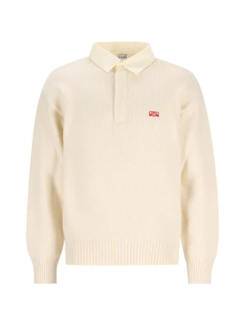 LOEWE ribbed-knit polo shirt