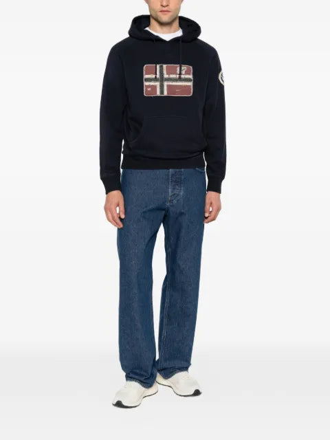 Napapijri flag-patch hoodie