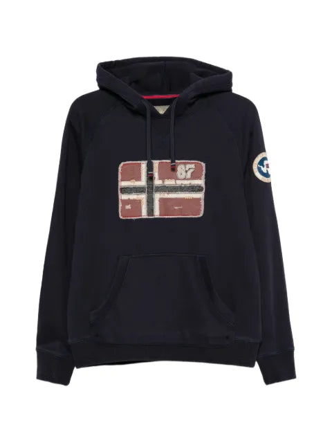 Napapijri flag-patch hoodie