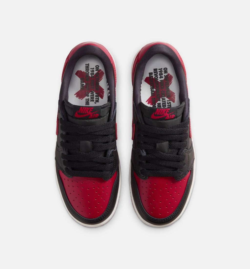 Air Jordan 1 Retro Low OG "Banned" Big Kids' Shoe – Black/Black/Varsity Red/Summit White