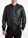Dolce & Gabbana zip-up leather bomber jacket