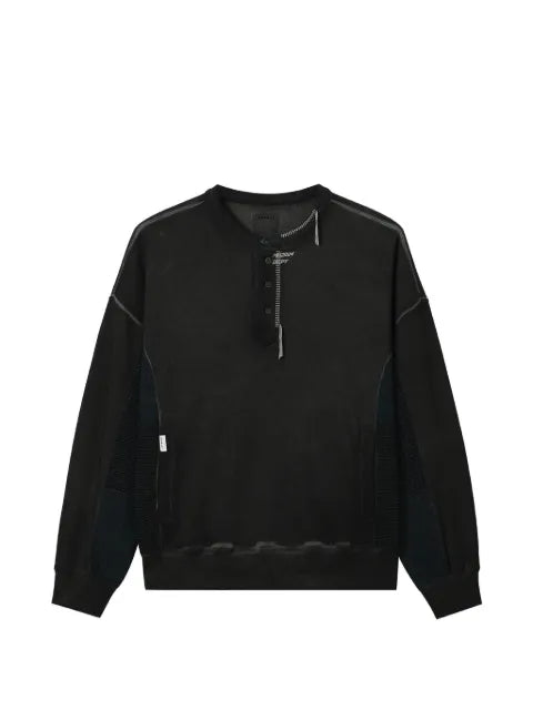 Musium Div. embroidered panelled sweatshirt