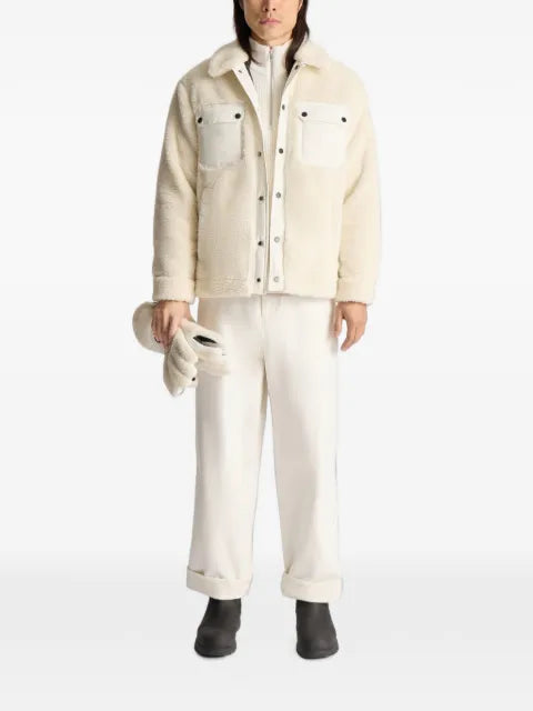 Fusalp Elstran jacket in faux-fur white