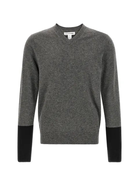 Comme Des Garçons Shirt color-block V-neck sweater