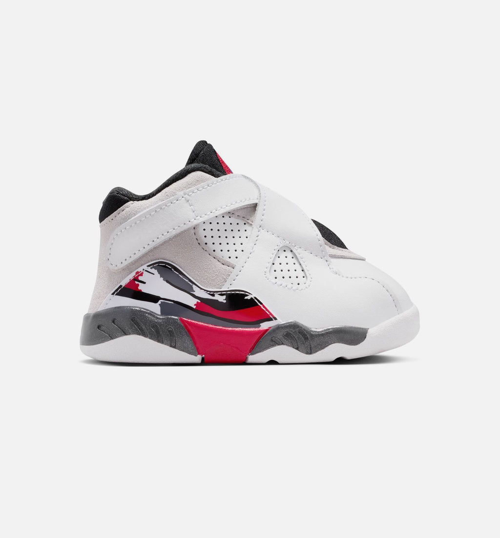 Air Jordan 8 Retro “White and True Red” Baby and Toddler Lifestyle Shoes