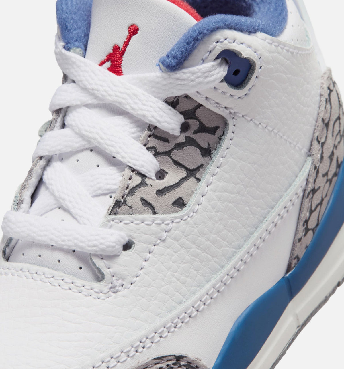 Air Jordan 3 Retro OG True Blue Infant/Toddler Lifestyle Shoes - White/Fire Red/True Blue