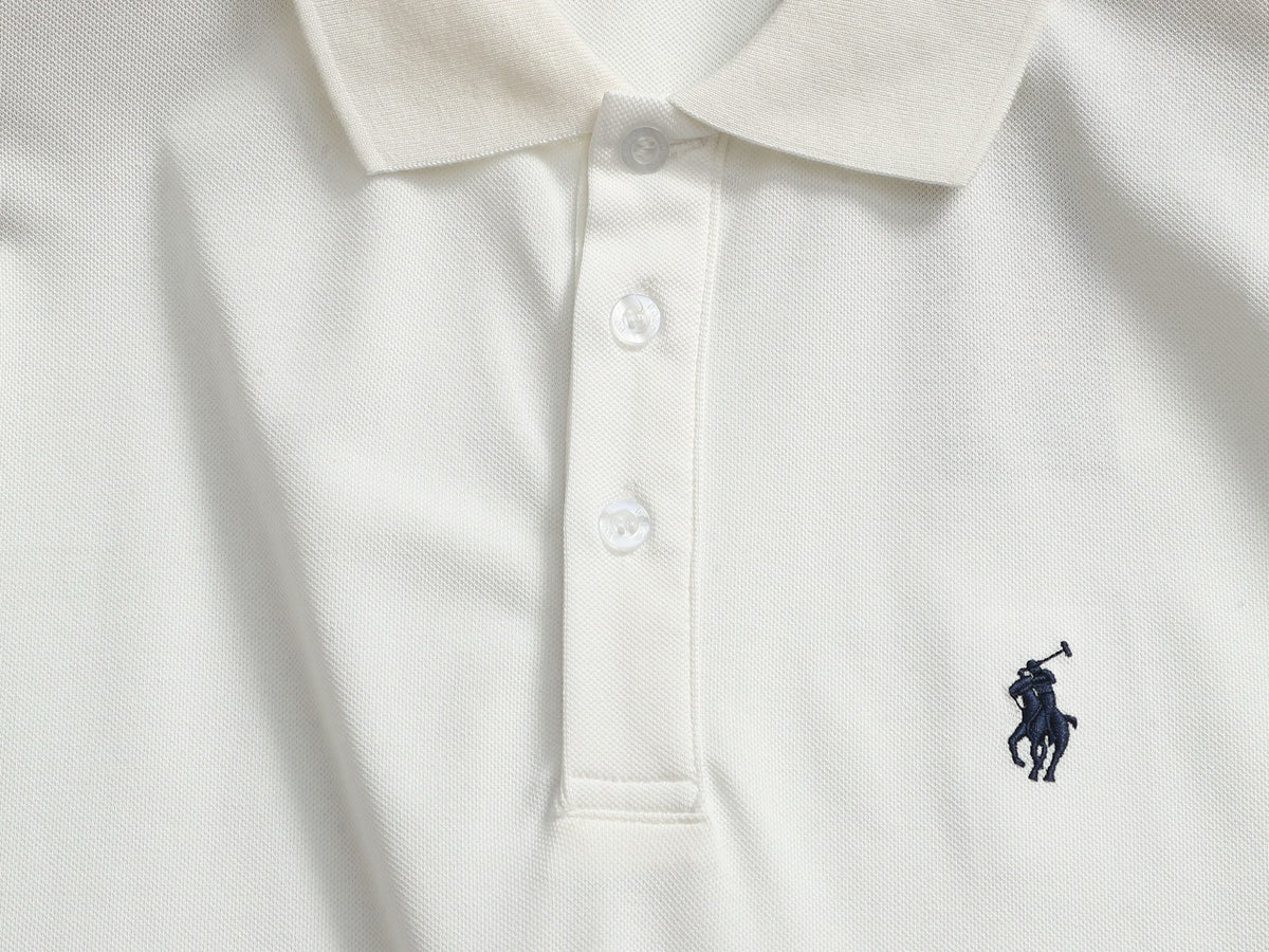 Ralph Lauren Men's White Short‑Sleeve Classic Polo Shirt With Embroidered Pony Logo