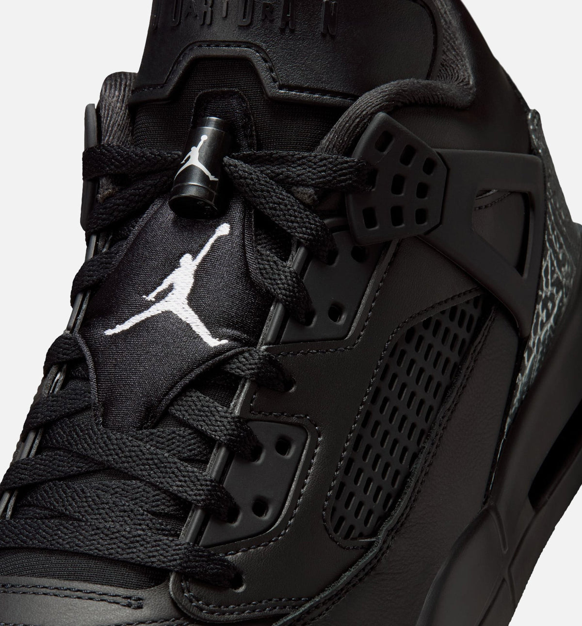 Jordan Spizike Low - Men's Basketball Shoe (Black/Black/Metallic Silver)