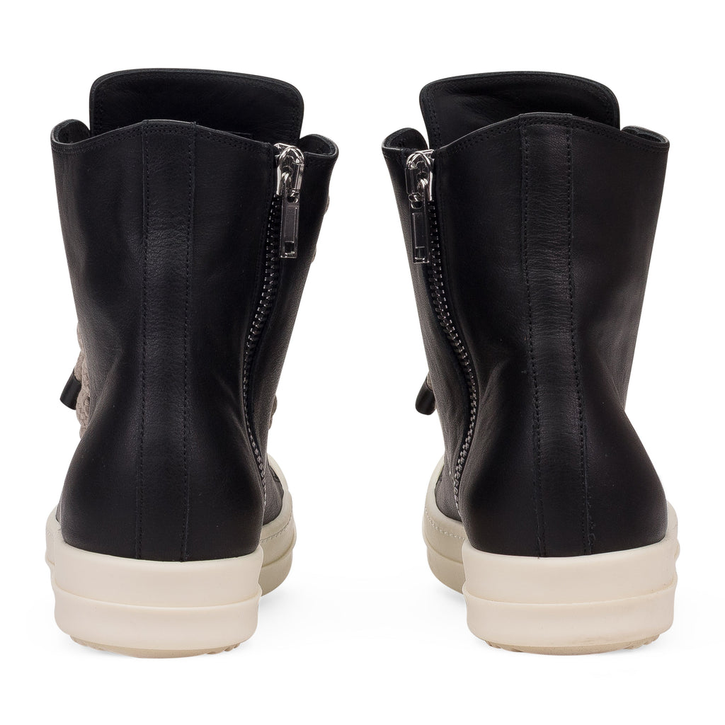 Black Leather Jumbolace Sneaker