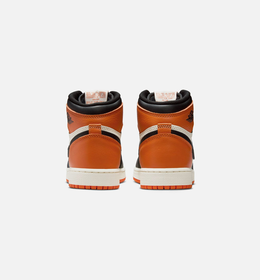 Air Jordan 1 Retro High OG Grade School Lifestyle Shoe - Black/Sail/Starfish