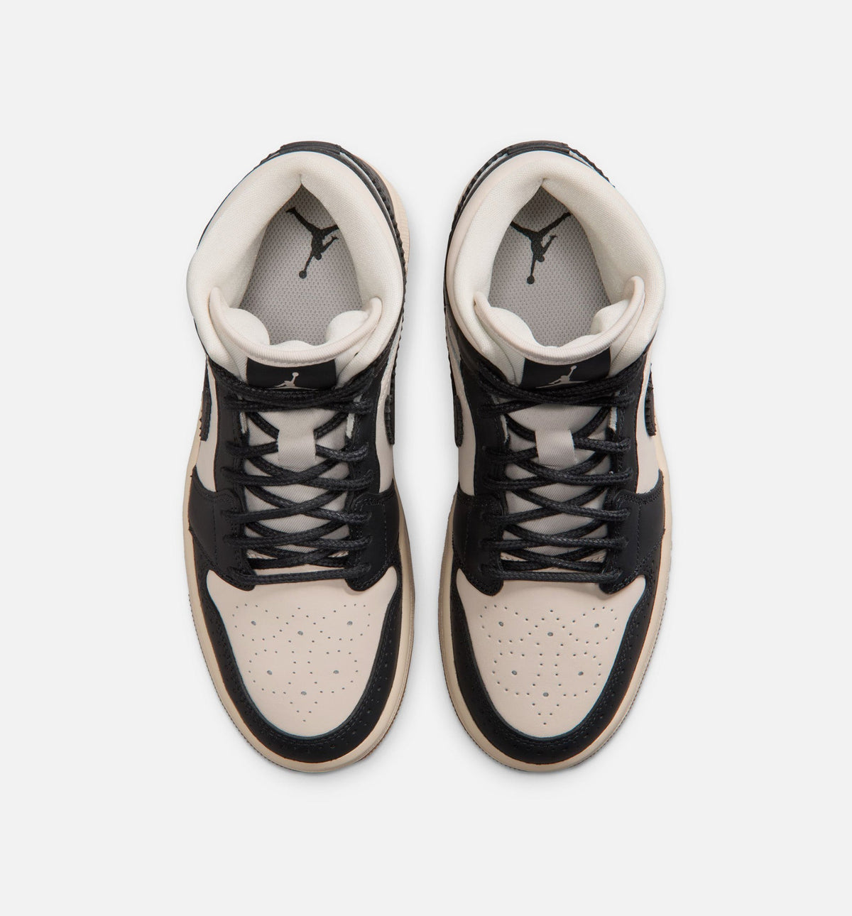 Air Jordan 1 Mid SE Women's Lifestyle Sneakers - Off Noir/Chalk/Pearl White