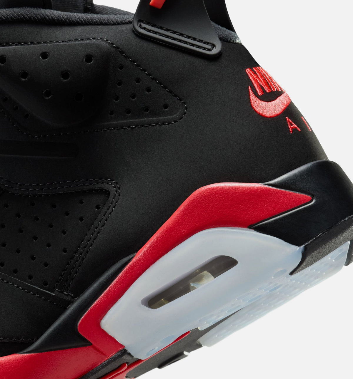 Air Jordan 6 Retro Infrared Men's Sneakers - Black / Light Crimson