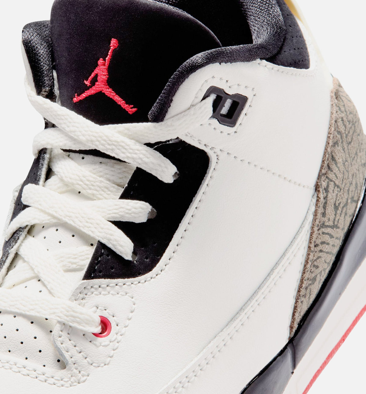 Air Jordan 3 Retro Sail and University Red Preschool Lifestyle Shoes - Sail/Black/University Red/Light Ivory