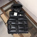 Moncler Black Glossy Hooded Puffer Vest
