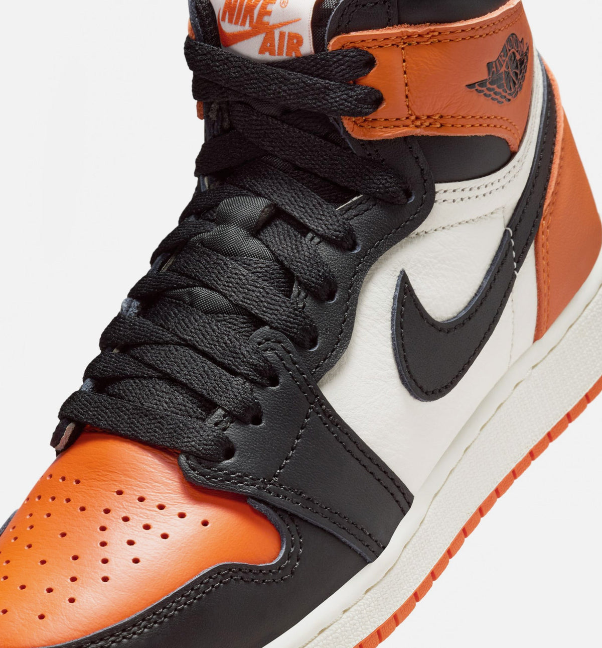 Air Jordan 1 Retro High OG Grade School Lifestyle Shoe - Black/Sail/Starfish