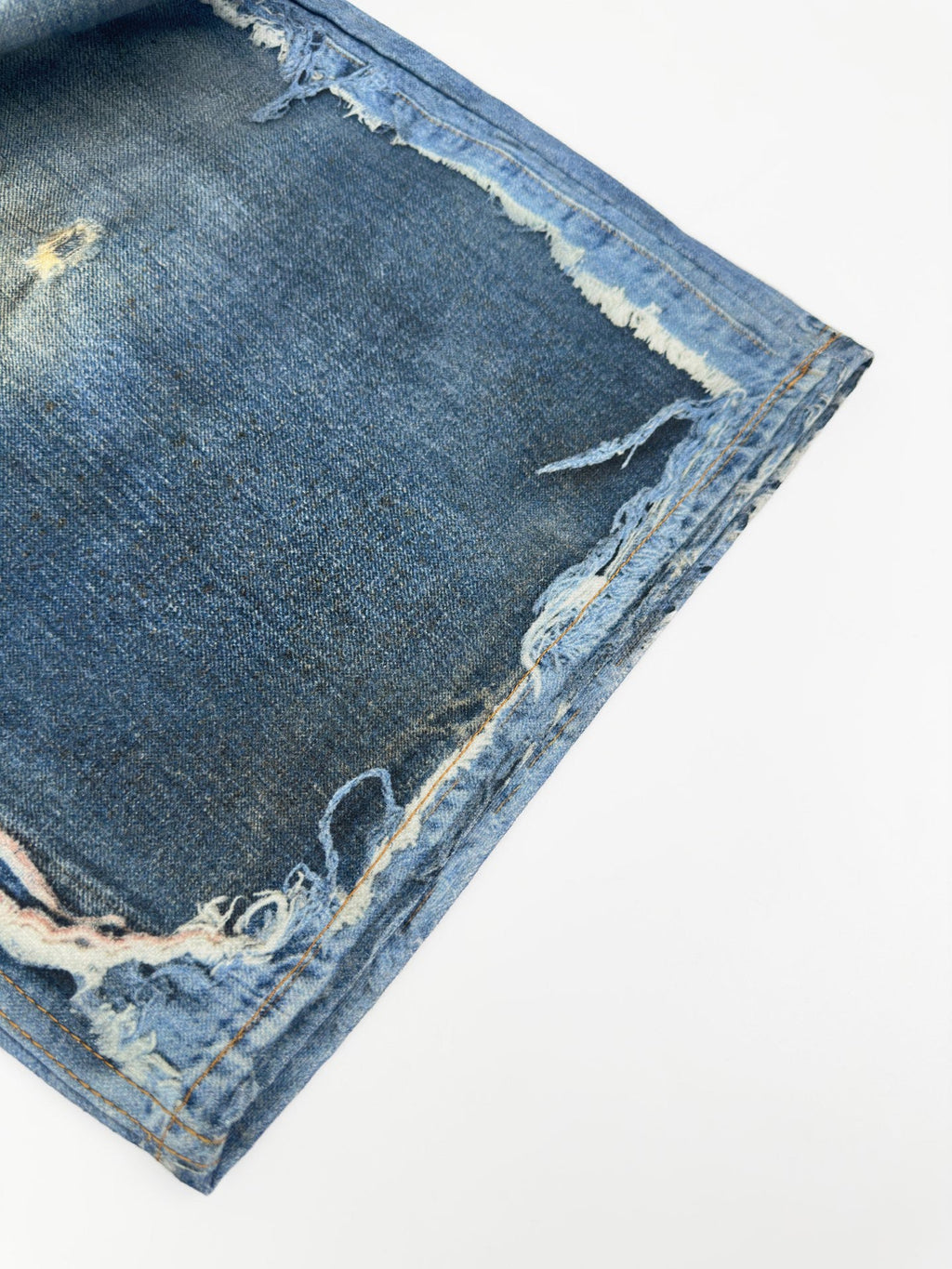 Acne Studios Distressed Denim Knee‑Length Shorts