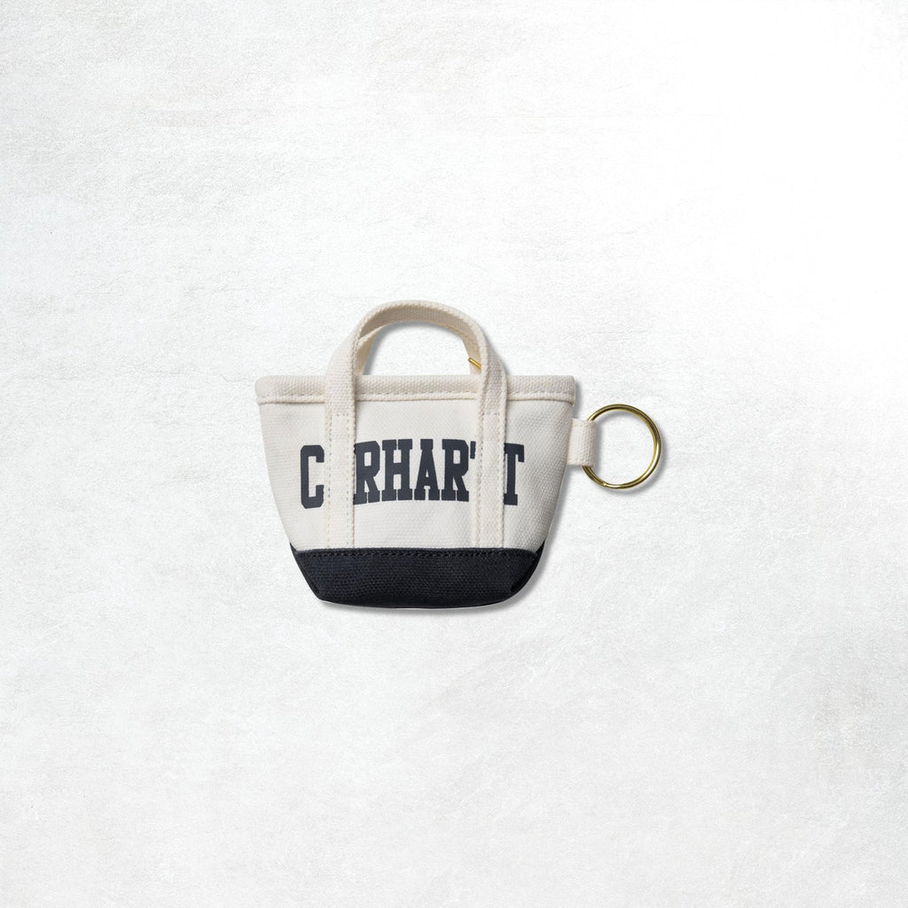 Carhartt WIP Mini Tote Bag Keychain: Natural / Blue
