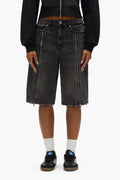 Zip Denim Short